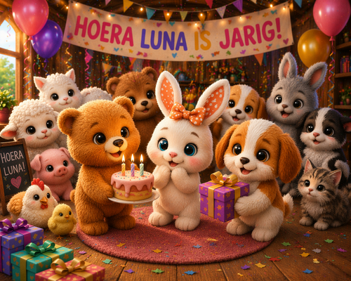 Luna is jarig! Een magisch feestje met alle Knoefie-vriendjes